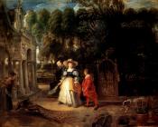 彼得 保罗 鲁本斯 : Rubens In His Garden With Helena Fourment